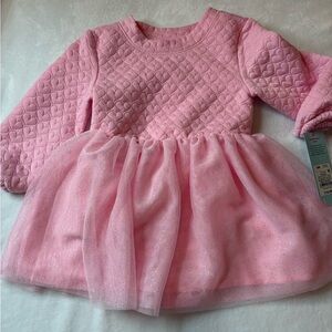 Cat & Jack Pink Quilted Heart dress